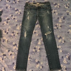 Decree Mid Rise, Ripped Skinny Jeans